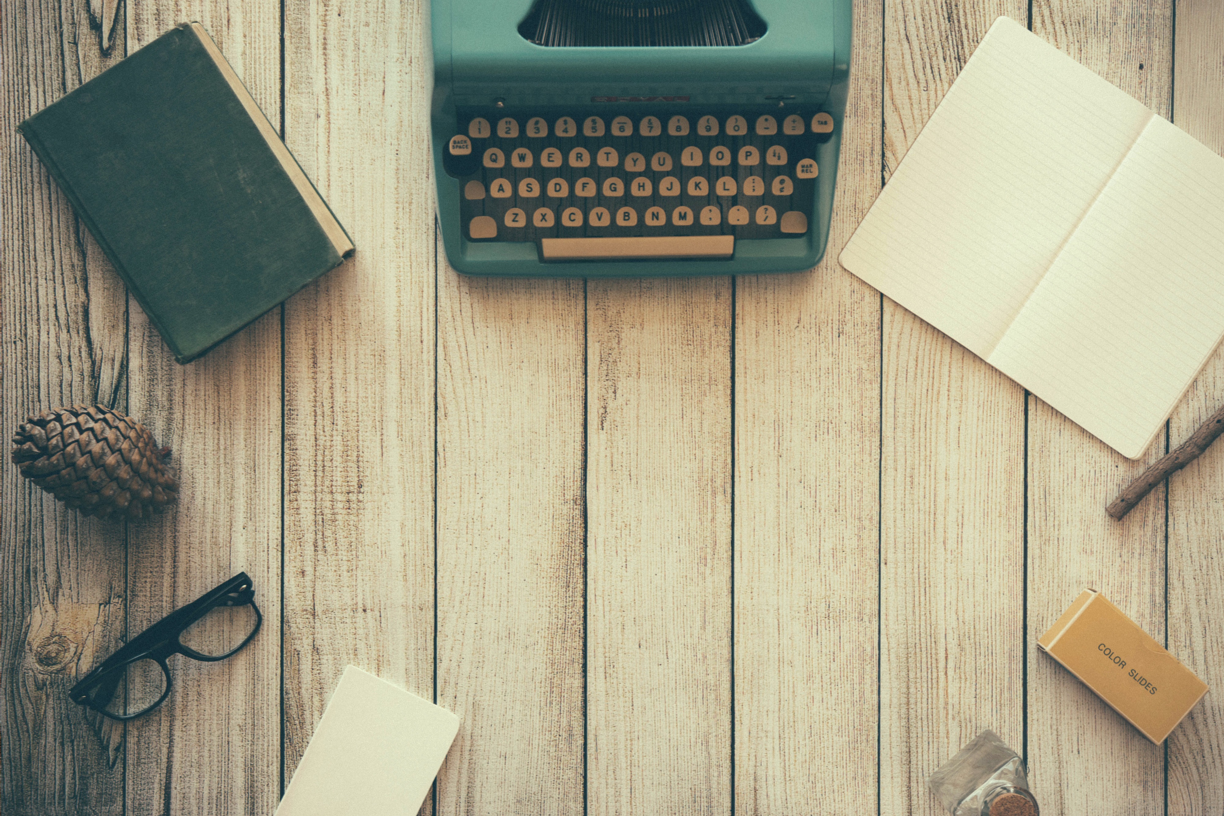 Messy Desk with a Typewriter